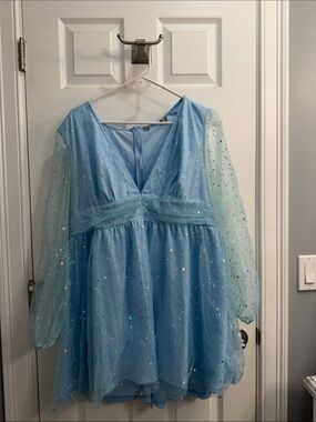 Sparkling Light Blue Girls' Party Dress